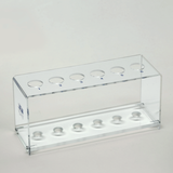 Reagenzglasgestell, Plexiglas, für 6 Gläser