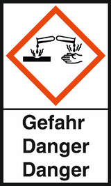 GHS-Warnetiketten Verätzung – Gefahr
