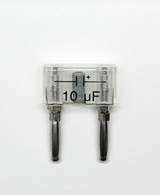Elektrolytkondensator auf Steckelement, 10 µF