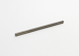 Das Bild zeigt einen langen, zylindrischen Metallstab mit glatter Oberfläche, der auf einem weißen Hintergrund liegt. Dieser handelsübliche Experimentalbedarf kann für verschiedene physikalische Experimente und Demonstrationen im Bildungsbereich genutzt w