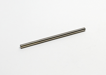 Das Bild zeigt einen langen, zylindrischen Metallstab mit glatter Oberfläche, der auf einem weißen Hintergrund liegt. Dieser handelsübliche Experimentalbedarf kann für verschiedene physikalische Experimente und Demonstrationen im Bildungsbereich genutzt w