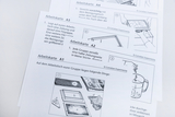 Das Bild zeigt mehrere Arbeitskarten mit Anleitungen für Experimente im Bildungsbereich. Die Karten enthalten Schritt-für-Schritt-Anweisungen und Illustrationen, die als Hilfsmittel für Schülergruppen dienen sollen.