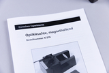 Das Bild zeigt eine Produktbeschreibung für eine optische Leuchte mit Magnetbefestigung aus einem Online-Shop für Experimentierbedarf. Es enthält den Produkttitel "Optikleuchte, magnethaftend" sowie die Bestellnummer 47278.