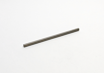 Auf dem Bild ist ein gerader, metallischer Stab zu sehen, der auf einer weißen Fläche liegt. Dieser Stab könnte Teil eines Experimentierkits für den Bildungsbereich sein, eventuell für physikalische oder mechanische Versuche.