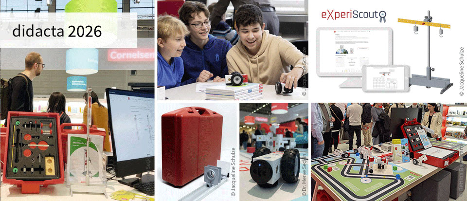 Ein vielf&auml;ltiges Angebot an Experimentiermaterialien und Lernspielen f&uuml;r den Unterricht wird pr&auml;sentiert, darunter verschiedene technische Ger&auml;te und Anschauungsobjekte. Sch&uuml;ler und Lehrer sind aktiv in Workshops eingebunden, um die Produkte kennenzulernen und auszuprobieren.